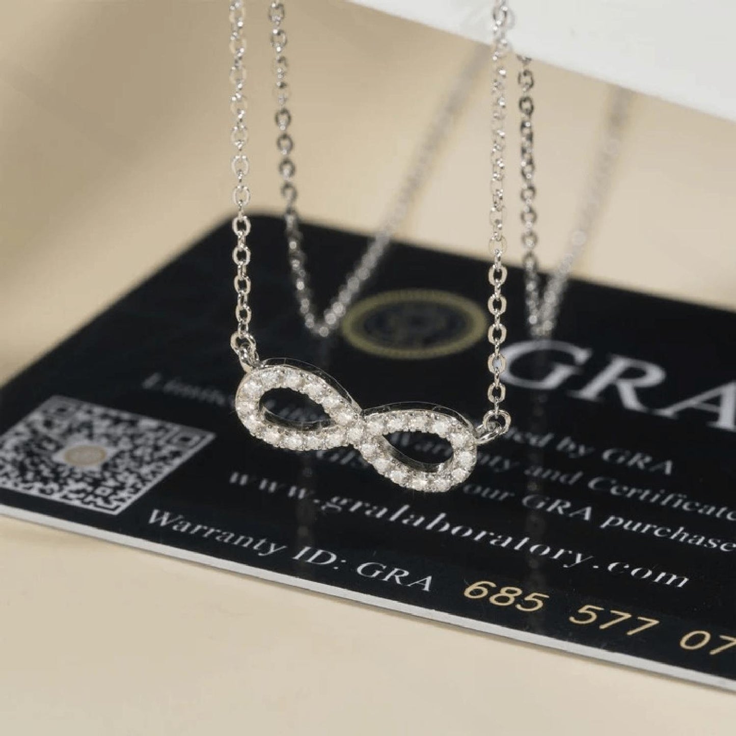 Moissanite Infinity Diamond Necklace S925