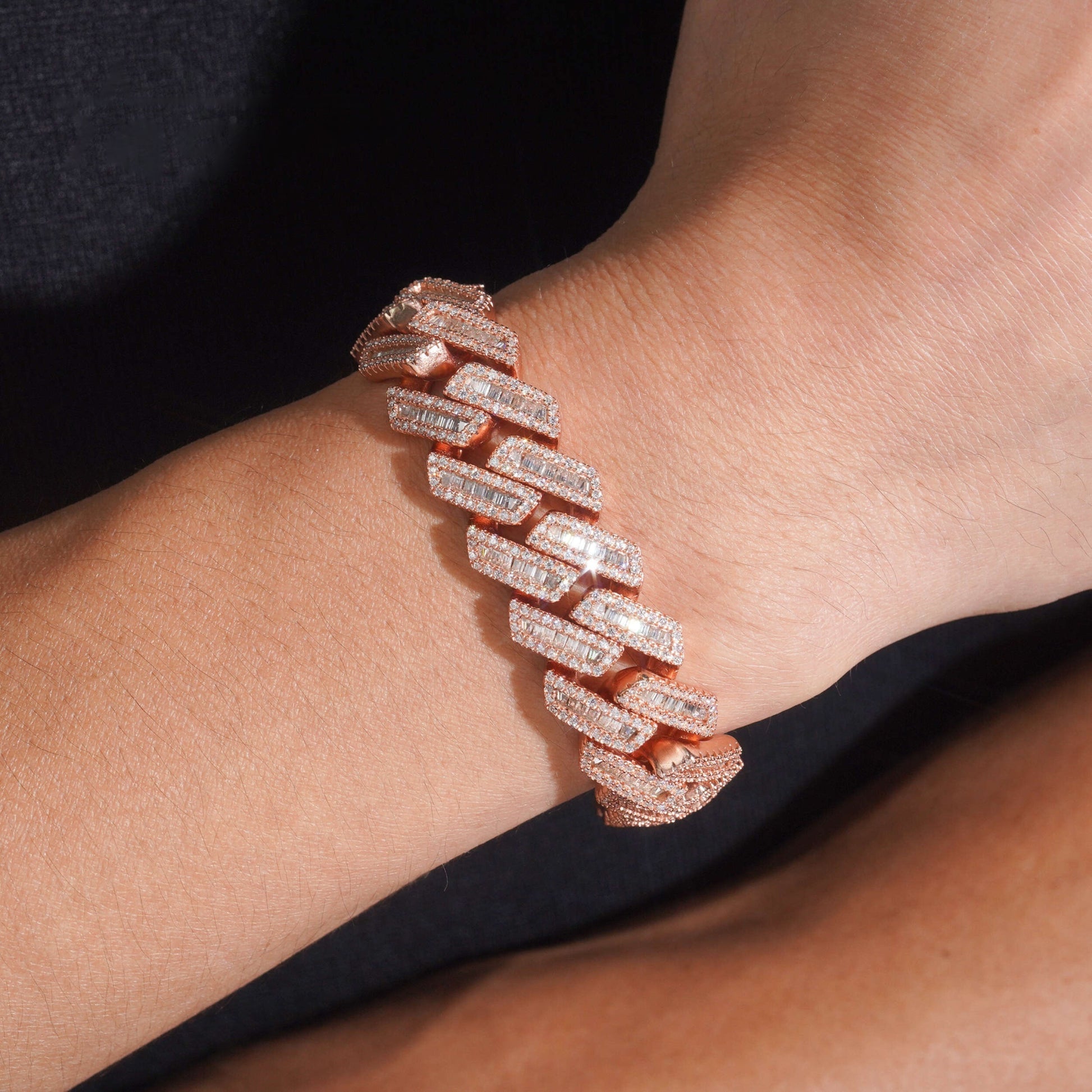 16MM BAGUETTE DIAMOND CUBAN BRACELET