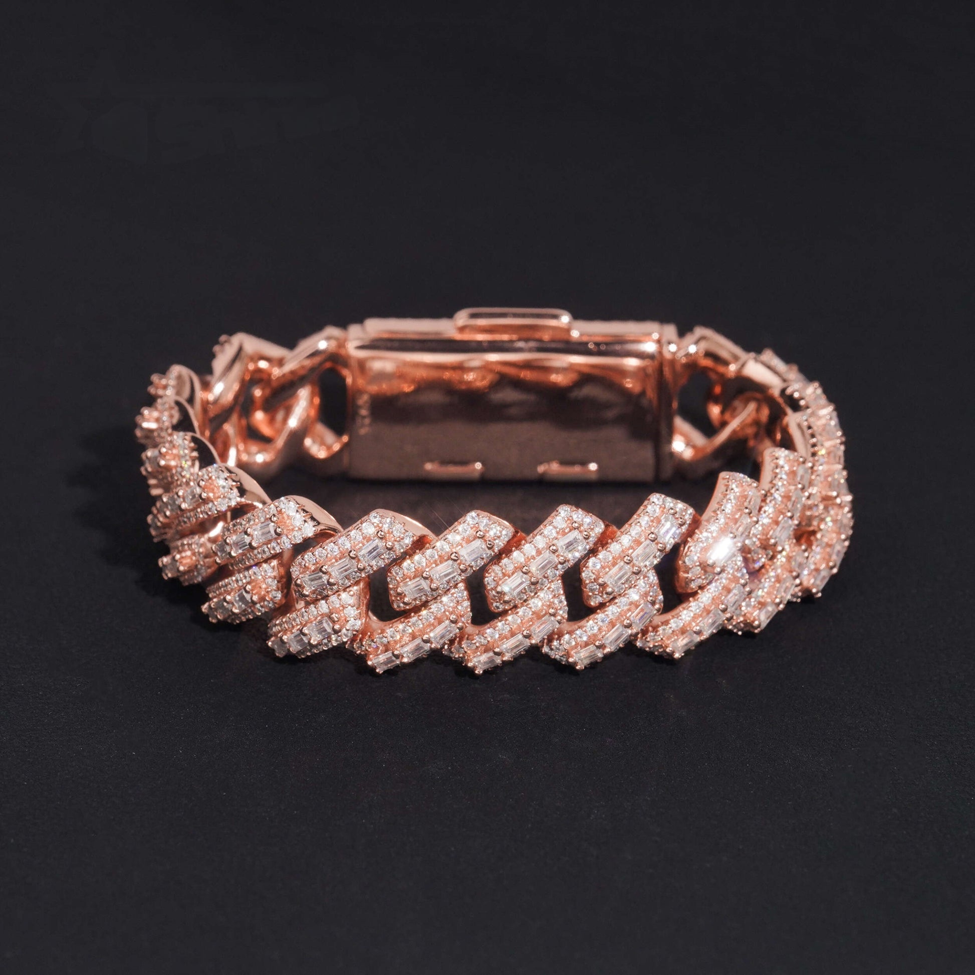 16MM BAGUETTE DIAMOND CUBAN BRACELET